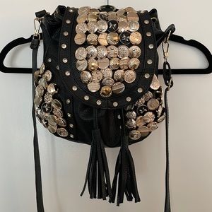 Nasty Gal Embellished Faux Leather Backpack